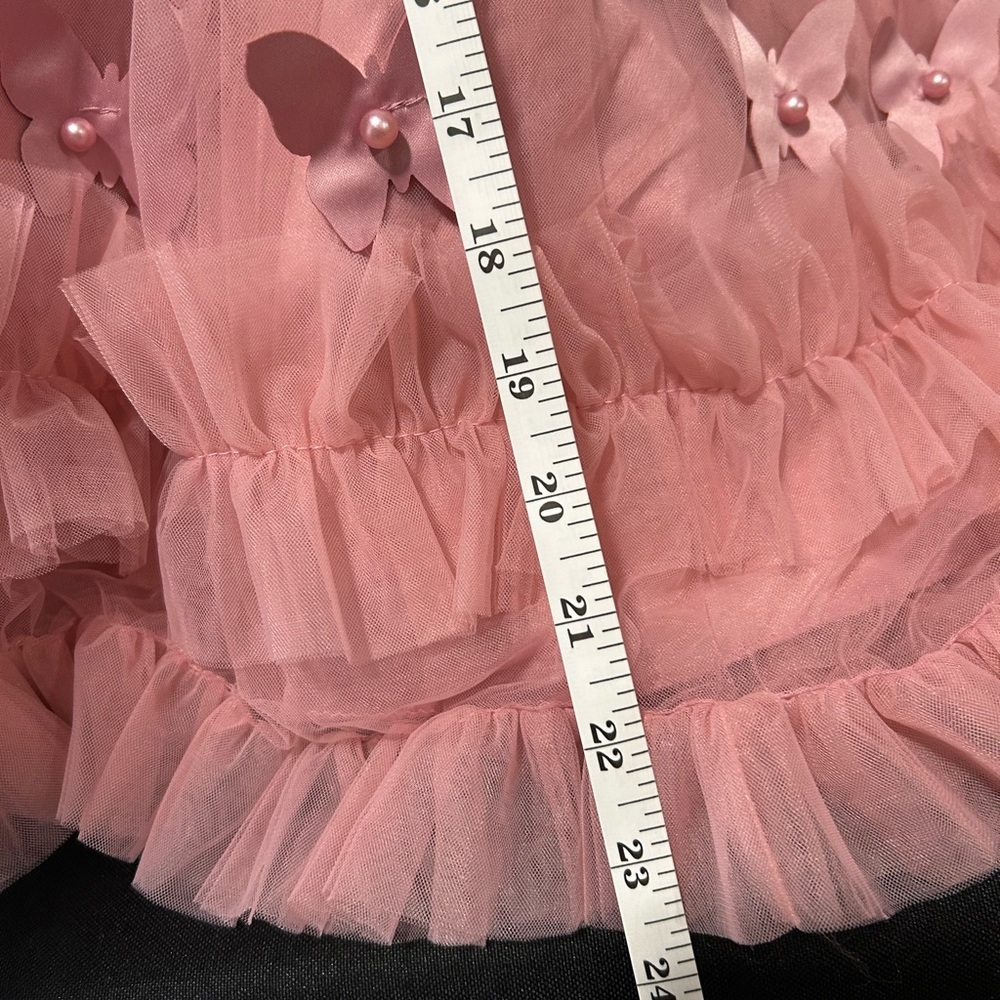 Elegant Pink Tulle Kids Dress - Picture 9 of 9